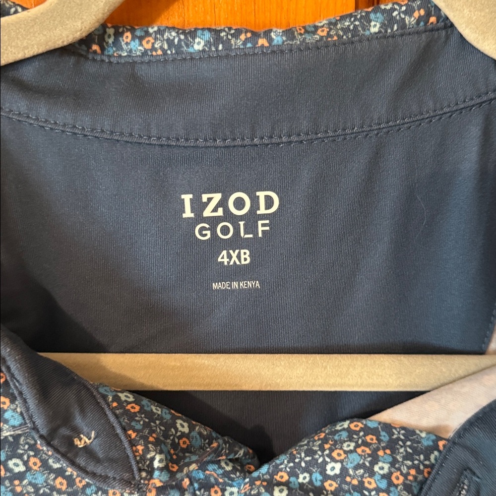 Izod Blue Patterned Golf Pullover - image 2